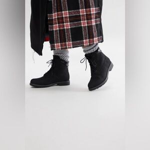 FASHION NOVA Bennett Lace Up Booties - Black